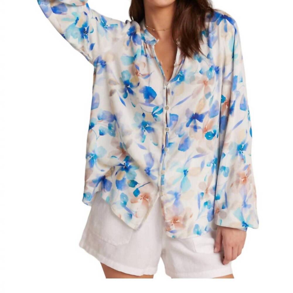 NEW BELLA DAHL button loop front shirt in malibu floral print
